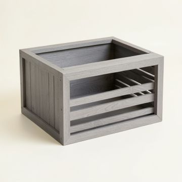 Meadow Brook Empty Furniture-Style Litter Enclosure - Gray (synthetic illustration; no displayed measurements)