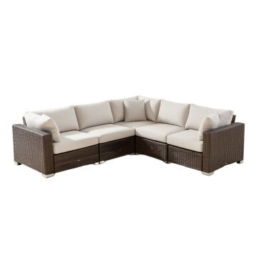 Abbee Patio 6 Piece Sectional Seating Group With Cushions