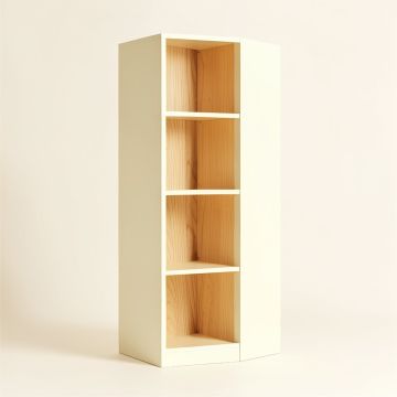 Summit Crest Narrow Cubby Tower - Cream (synthetic illustration; no displayed measurements)