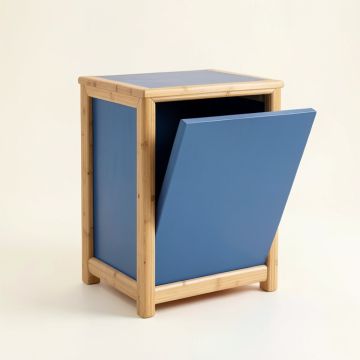 River Brook Freestanding Pull-Out Hamper Cabinet - Blue (synthetic illustration; no displayed measurements)