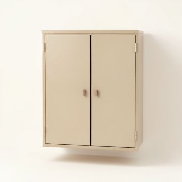 Field Crest Wall-Mounted Laundry Cabinet - Beige (synthetic illustration; no displayed measurements)