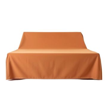 Moss Arc Flat Bed Sheet - Terracotta