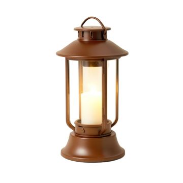 Gillock Bronze Gillock Powered Led Outdoor Lantern With Electric Candle
