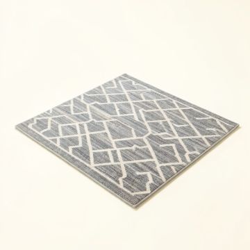 Catharine Geometric Aqua/Grey Outdoor Area Rug (synthetic illustration; no displayed measurements)
