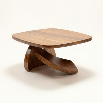 Mirefield Solid Wood Abstract Coffee Table (synthetic illustration; no displayed measurements)