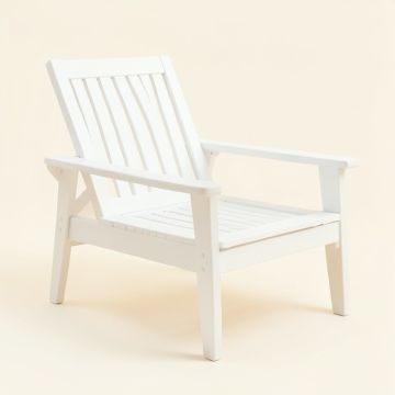 Cliff Dell Outdoor Lounge Chair - White (synthetic illustration; no displayed measurements)
