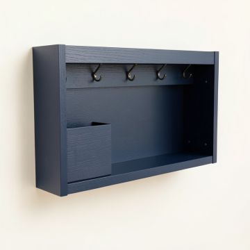 Moss Dell Wall-Mounted Entryway Organizer Shelf - Navy (synthetic illustration; no displayed measurements)
