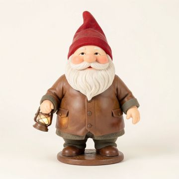 Edison With The Lighted Lantern Garden Gnome Statue (synthetic illustration; no displayed measurements)