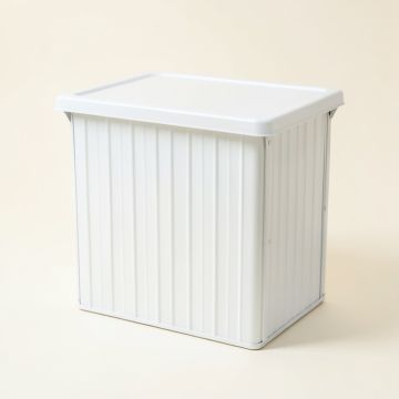 Maple Crossing Closed Outdoor Storage Box - White (synthetic illustration; no displayed measurements)