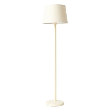 Glen Brook Floor Lamp With A Plain Fabric Shade - Ivory