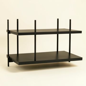 Spruce Bluff Empty Seed-Starting Shelving Unit Without Lights - Black (synthetic illustration; no displayed measurements)