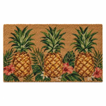 Fagan Welcome Pineapple 30 In . X 18 In . Non-Slip Outdoor Door Mat