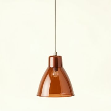 Ridge Branch Pendant Light Suspended From One Plain Cable - Terracotta (synthetic illustration; no displayed measurements)