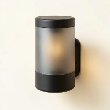 Cylinder 2 - Bulb Led Outdoor Armed Sconce (synthetic illustration; no displayed measurements)