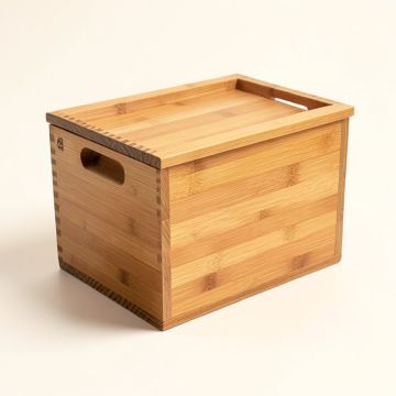 Mikhail Rolltop Bamboo Bread Box (synthetic illustration; no displayed measurements)