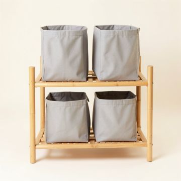 Hazel Canyon Laundry Sorting Station With Plain Removable Bags - Gray (synthetic illustration; no displayed measurements)