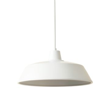 Wren Arc Pendant Light Suspended From One Plain Cable - White (synthetic illustration; no displayed measurements)