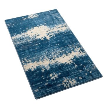 Wilfredo Abstract Wool Blue Area Rug