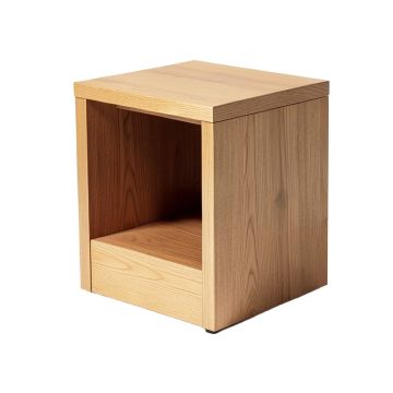 Mote Floor Shelf End Table With Storage