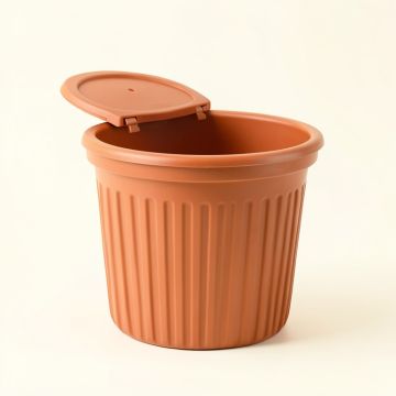 Bay Canyon Closed Garden Compost Bin - Terracotta (synthetic illustration; no displayed measurements)