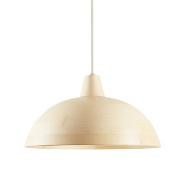 Rowan Brook Pendant Light Suspended From One Plain Cable - Cream