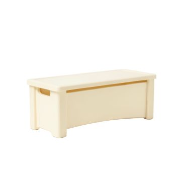 Vale Bend Narrow Outdoor Storage Bench - Ivory