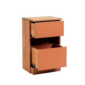 Rowan Branch Freestanding Pull-Out Hamper Cabinet - Terracotta