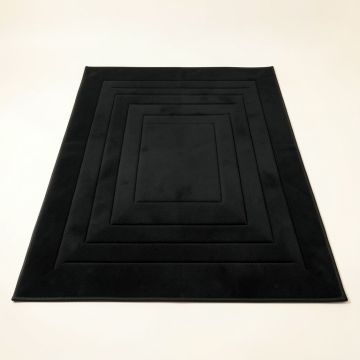Shore Arc Rectangular Outdoor Rug - Black (synthetic illustration; no displayed measurements)