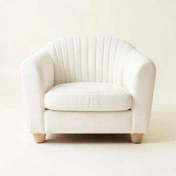 Spruce Edge Upholstered Armchair - White (synthetic illustration; no displayed measurements)