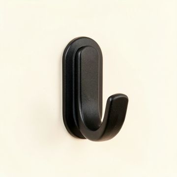 Moss Bridge Wall-Mounted Robe Hook - Black (synthetic illustration; no displayed measurements)