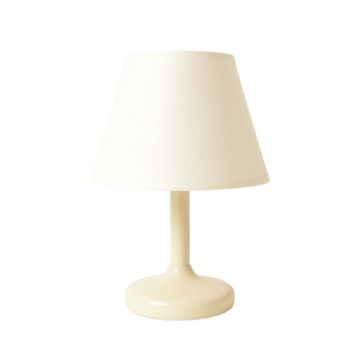 Lake Bridge Table Lamp With A Plain Fabric Shade - Ivory