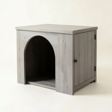 Cedar Crossing Empty Furniture-Style Litter Enclosure - Gray (synthetic illustration; no displayed measurements)