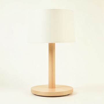 Slate Crossing Table Lamp With A Plain Fabric Shade - Ivory (synthetic illustration; no displayed measurements)