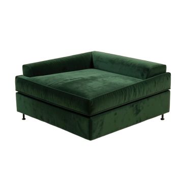 57 '' Velvet Square Arm Sofa Bed