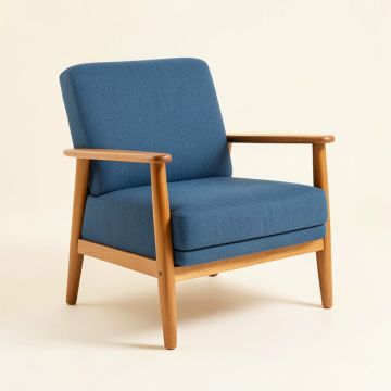 Hazel Bridge Upholstered Armchair - Blue (synthetic illustration; no displayed measurements)