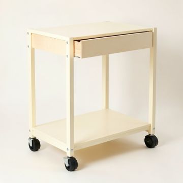 Brook Brook Empty Rolling Workshop Cart - Cream (synthetic illustration; no displayed measurements)