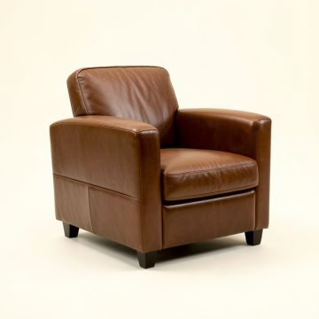 Heideman Leather Arm Chair (synthetic illustration; no displayed measurements)