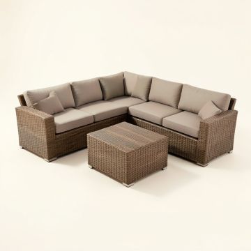 Outdoor Patio 7 Piece Rattan Sectional Seating Group With Cushions (synthetic illustration; no displayed measurements)