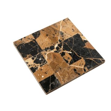 Marble Mosaic Tile In Brown/Black