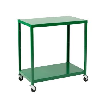 Oak Branch Empty Rolling Workshop Cart - Green