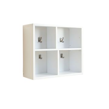 Sage Bridge Wall-Mounted Entryway Organizer Shelf - White