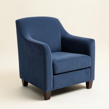 Destrey Upholstered Parsons Chair In Indigo (synthetic illustration; no displayed measurements)