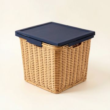 Ash Brook Laundry Hamper - Navy (synthetic illustration; no displayed measurements)