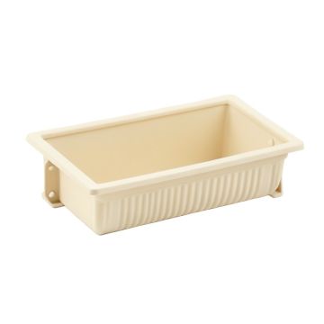 Harbor Canyon Empty Railing Planter With Integral Brackets - Ivory