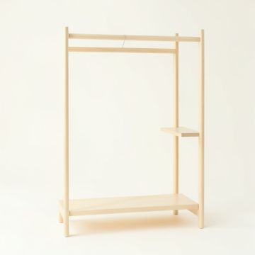 Slate Brook Empty Garment Rack - Ivory (synthetic illustration; no displayed measurements)