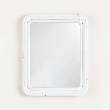 Shore Arc Framed Wall Mirror - White (synthetic illustration; no displayed measurements)
