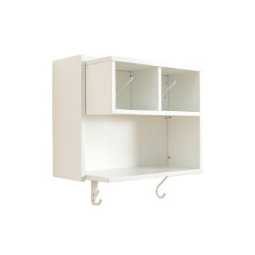 Maple Brook Wall-Mounted Entryway Organizer Shelf - White