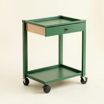 Birch Bridge Empty Rolling Workshop Cart - Green (synthetic illustration; no displayed measurements)