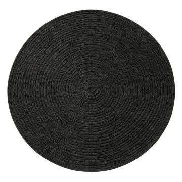 Meadow Bend Round Area Rug - Black