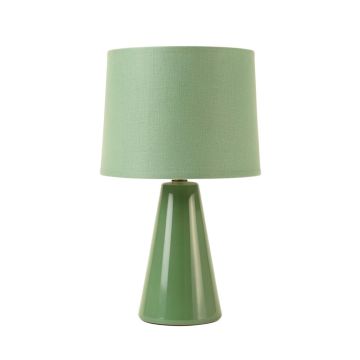 Dune Arc Table Lamp With A Plain Fabric Shade